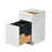 Shady White Wood Trash Can Base Cabinet 2