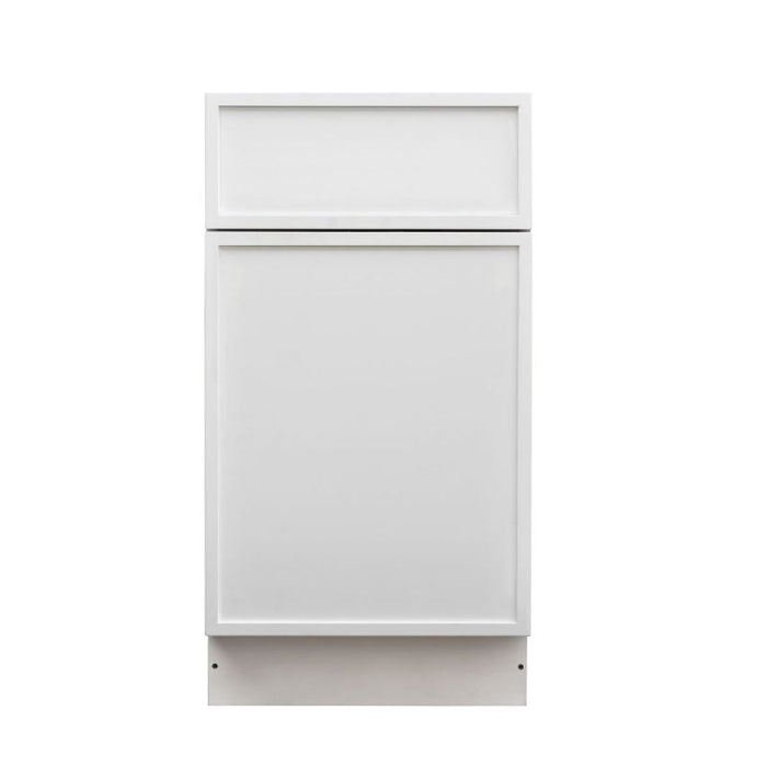 Shady White Wood Trash Can Base Cabinet 3