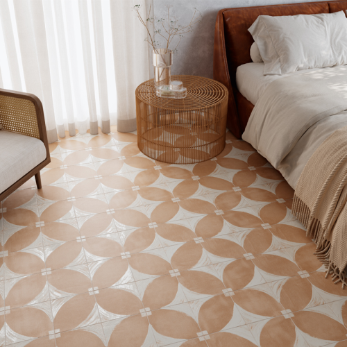 Beatnik Porcelain Petal Tile Textured 1