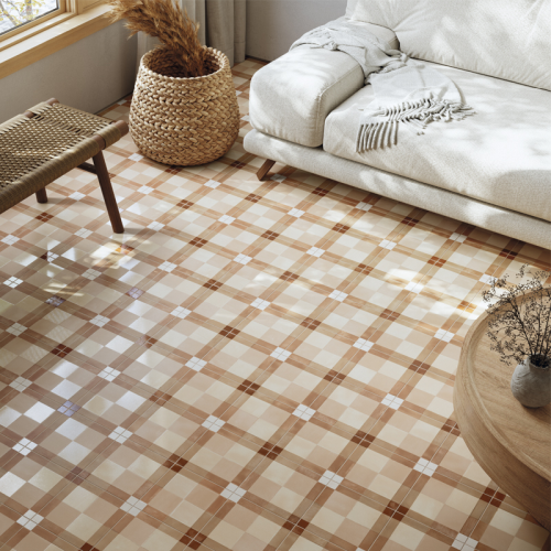 Beatnik Porcelain Plaid Tile Textured 1