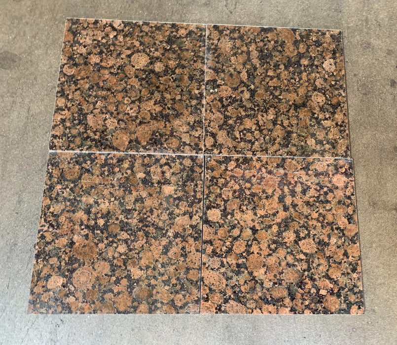Polished Baltic Brown Granite Tile - 12" x 12" x 3/8"