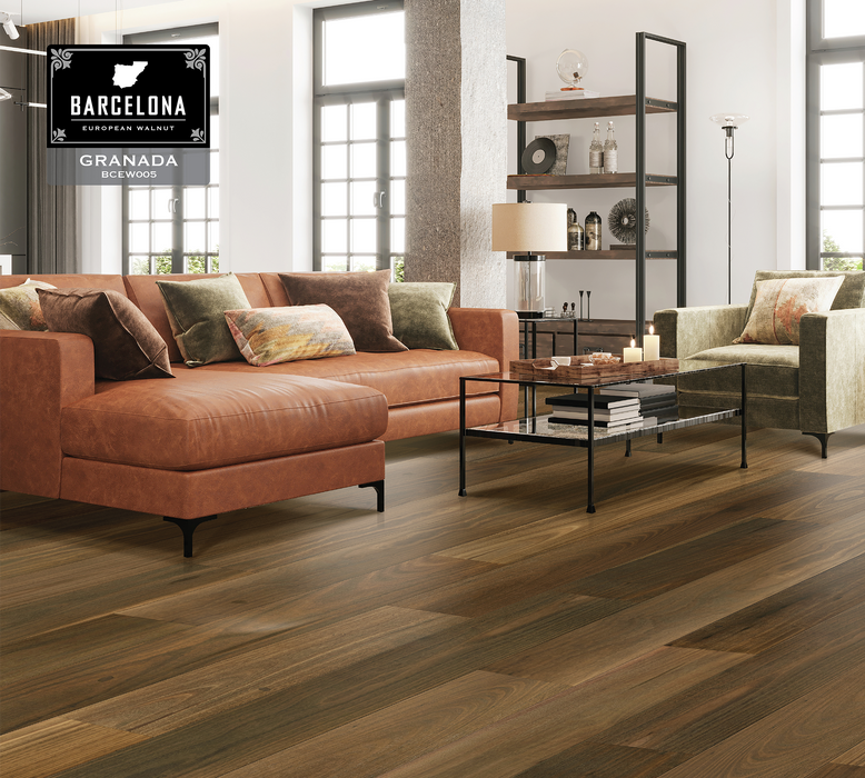 European Walnut Hardwood Granada Engineered Hardwood UV Urethane 2