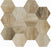 Full Sheet Sample - Barn Wood Beige Hexagon Porcelain Mosaic - 12" x 14" x 10.5 MM Matte