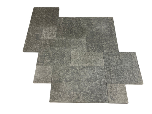 Basalt Dark Flamed & Tumbled Basalt Paver Versailles Pattern - Various Sizes x 3 CM