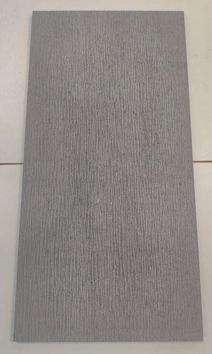 Basalt Gray Combed & Brushed Basalt Tile - 12" x 24"