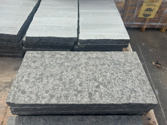 Basalt Basalt Paver - 12" x 12" x +/- 1 1/4" Natural Cleft Face & 4 Sides 2