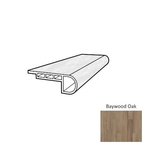 COREtec Plus 5 Inch Baywood Oak Luxury Vinyl Moulding / Trim - 94" Flush Stairnose