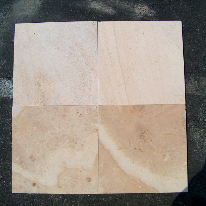 Beaumaniere Honed Limestone Tile - 18" x 18" x 1/2"