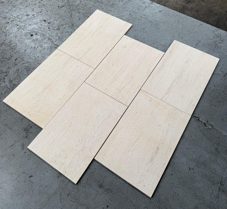 Beaumaniere Brushed Limestone Tile - 12" x 24"