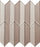 Full Sheet Sample - Terra Bella Beige Arrow Glass Mosaic - 9.75" x 10.50" Glossy