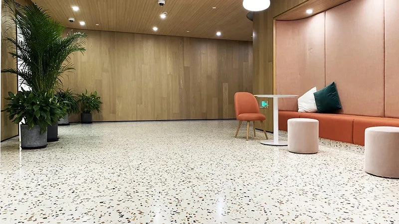 Beige Polished Terrazzo Tile - 24" x 24"