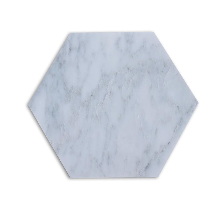 Bianco Bello Hexagon Marble Tile - Honed