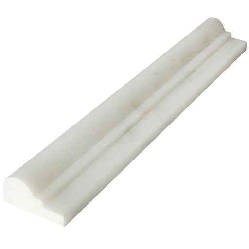 Full Liner Sample - Bianco Bello Marble Chair Rail - 2" x 12" x 3/4" Polished