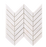 Bianco Dolomite Honed Marble Mosaic - 1" x 4" Chevron
