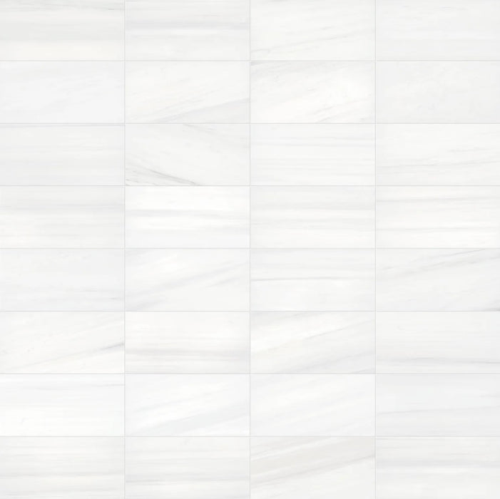 Bianco Dolomite Marble Tile - 3" x 12"  x  0.38" Honed