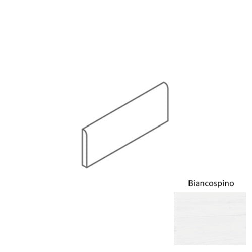 Full Liner Sample - Biancospino Porcelain Bullnose - 3" x 4" x 9 MM Matte