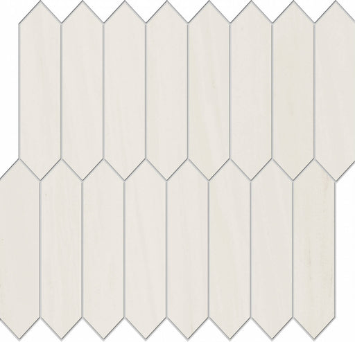 Full Sheet Sample - Biancospino Picket Fence Porcelain Mosaic - 10" x 11.5" x 9 MM Matte