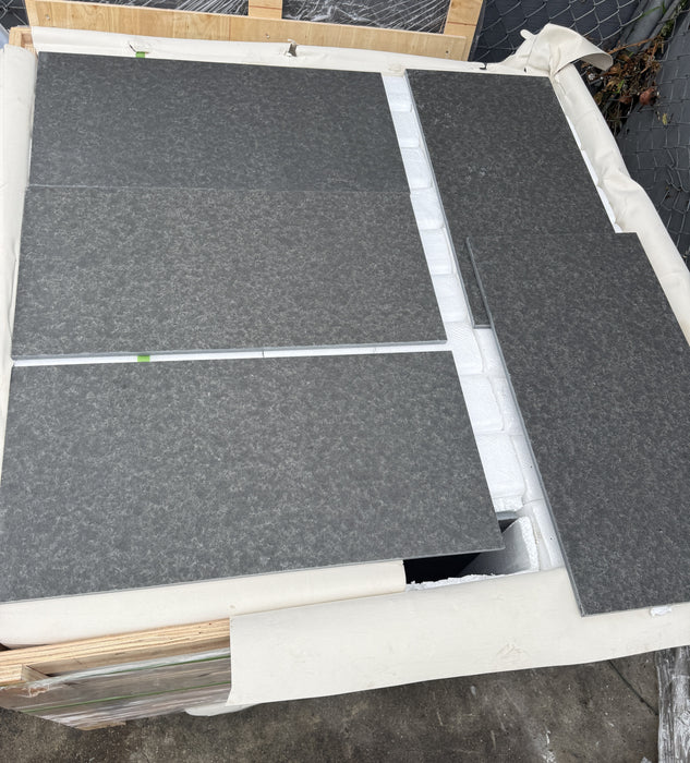 Basalt Dark Basalt Tile Brushed 4
