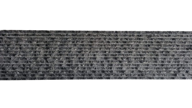 Black Pearl Split Face Waterfall Granite Tile - 6" x 24" x 5/8"