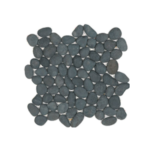 Aquatica Ocean Stones Black Deco Natural Stone Mosaic - Pebble