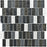 Full Sheet Sample - Aquatica Watercraft Black Sand Glass Mosaic - 1" x 2" Glossy