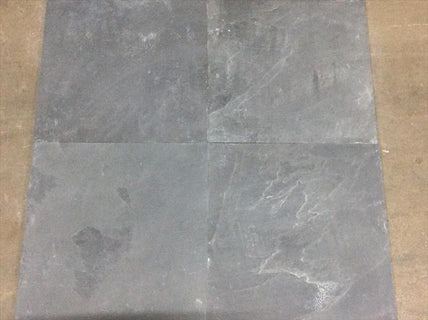 Black Natural Cleft Face, Gauged Back Slate Tile - 8" x 8"