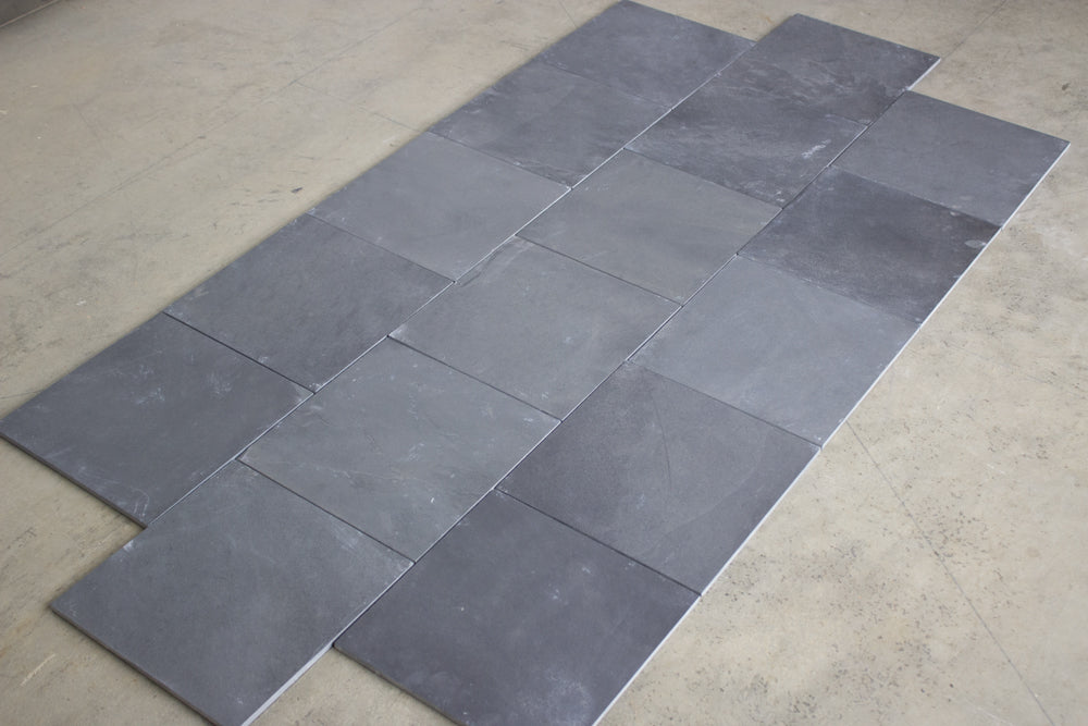 Black Tumbled Slate Tile - 4" x 4" 3