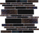 Aquatica Treasure Blackstone Glass Mosaic - Random Linear