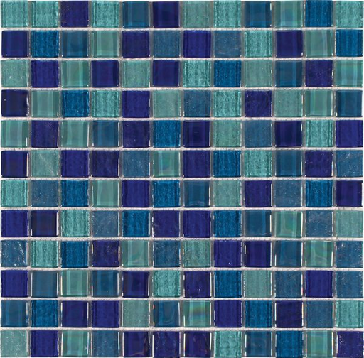 Aquatica Treasure Blendstone Glass Mosaic - 1" x 1"