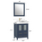 CVC Blue Solid Wood Vanity Cabinet - 84" x 18.5" x 36"
