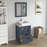 CVC Blue Solid Wood Vanity Cabinet - 84" x 18.5" x 36"