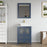 CVC Blue Solid Wood Bathroom Cabinet - 24" x 18.5" x 36"