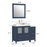 CVC Solid Wood Blue Bathroom Cabinet Blue