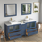 CVC Solid Wood Blue Bathroom Cabinet Blue