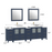 CVC Solid Wood Blue Bathroom Cabinet Blue