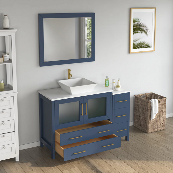 CVC Solid Wood Vintage Green Bathroom Cabinet Vintage Green