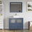 CVC Solid Wood Blue Bathroom Cabinet Blue