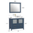 CVC Solid Wood Blue Bathroom Cabinet Blue