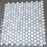 Blue Celeste & Thassos White Blend Marble Mosaic - Penny Round