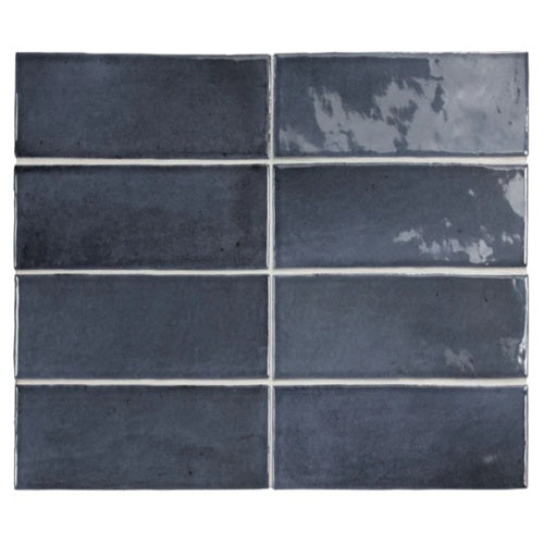Soco Blue Porcelain Tile - Glossy