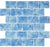Full Sheet Sample - Aquatica Flower Bluebell Staggered Glass Mosaic - 2" x 3" x 8 MM Glossy