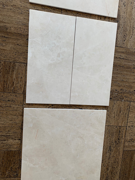 Botticino Classico Honed Marble Tile - 12" x 24" x 1/2"