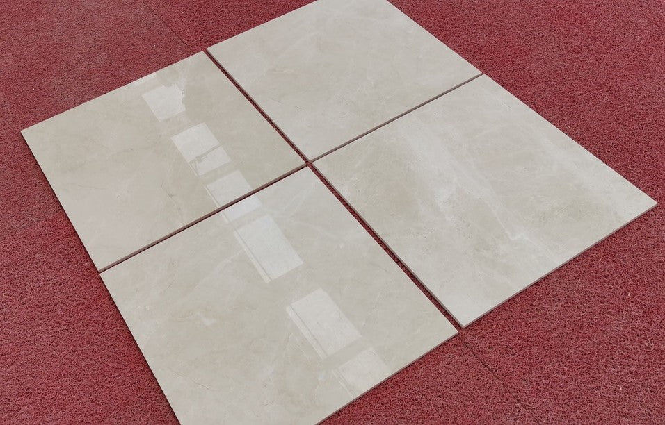 Botticino Polished Marble Tile - 18" x 18"