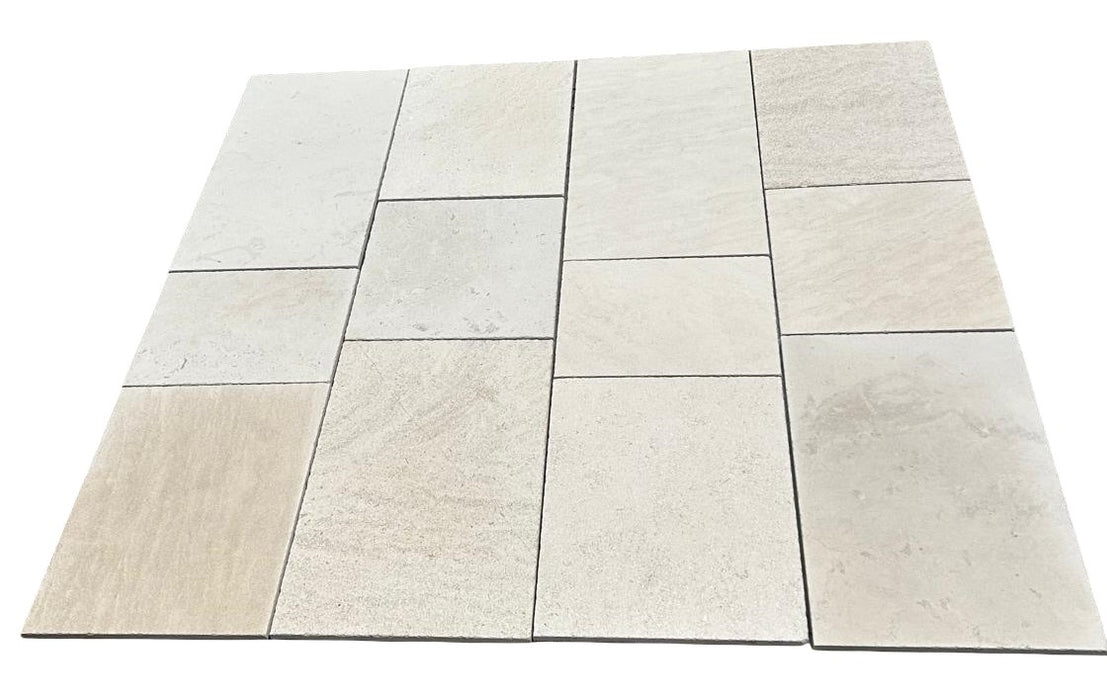 Full Tile Sample - Bourgogne Clair French Limestone Tile - 16" x Random Lengths x 5/8" Antique