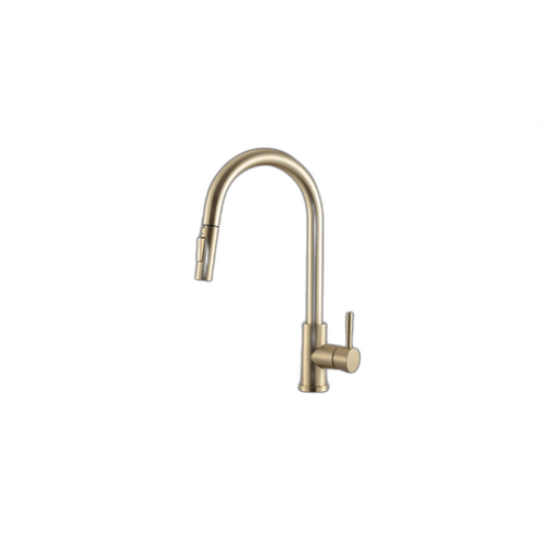 Bow Brass Brushed Gold Kitchen Faucet Brushed Gold 1