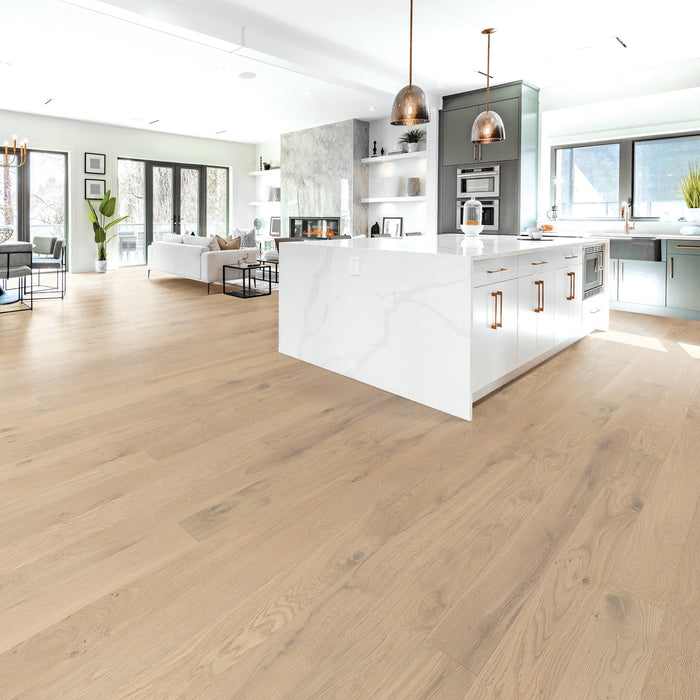 French White Oak Hardwood Coral Engineered Hardwood Wire Brushed and Ultra Low Gloss 2
