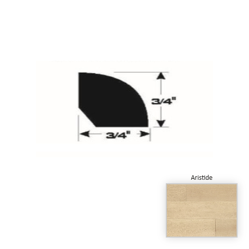 French White Oak Hardwood Aristide Quarter Round Wire Brushed & Ultra Low Gloss 1