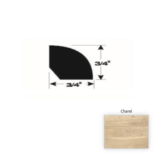 French White Oak Hardwood Charel Quarter Round Wire Brushed & Ultra Low Gloss 1