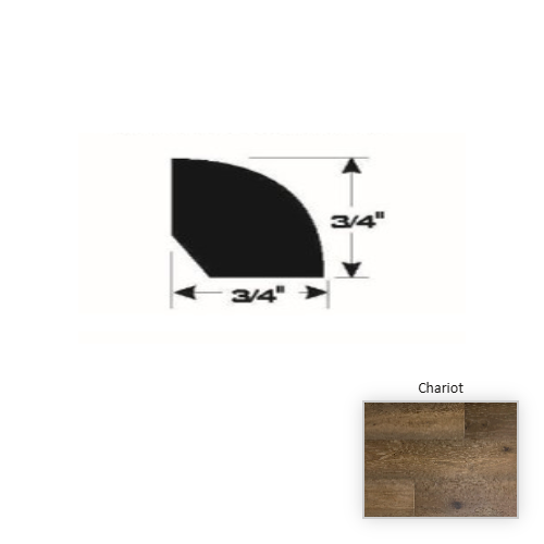 European Oak Hardwood Chariot Quarter Round Wire Brushed and UV-cured Urethane Finish 1