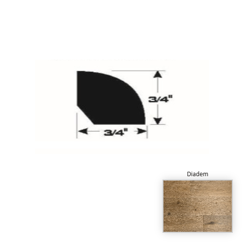 European Oak Hardwood Diadem Quarter Round Wire Brushed and UV-cured Urethane Finish 1